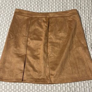 Suede brown skirt sized 1XL shein